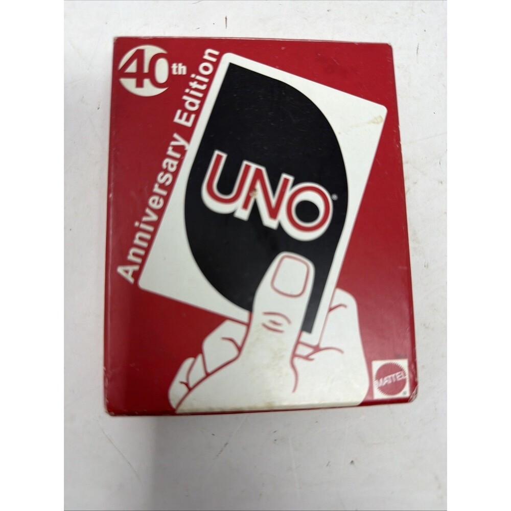UNO 40th Anniversary 2010 Edition Mattel 108 Cards RETRO Card Game New